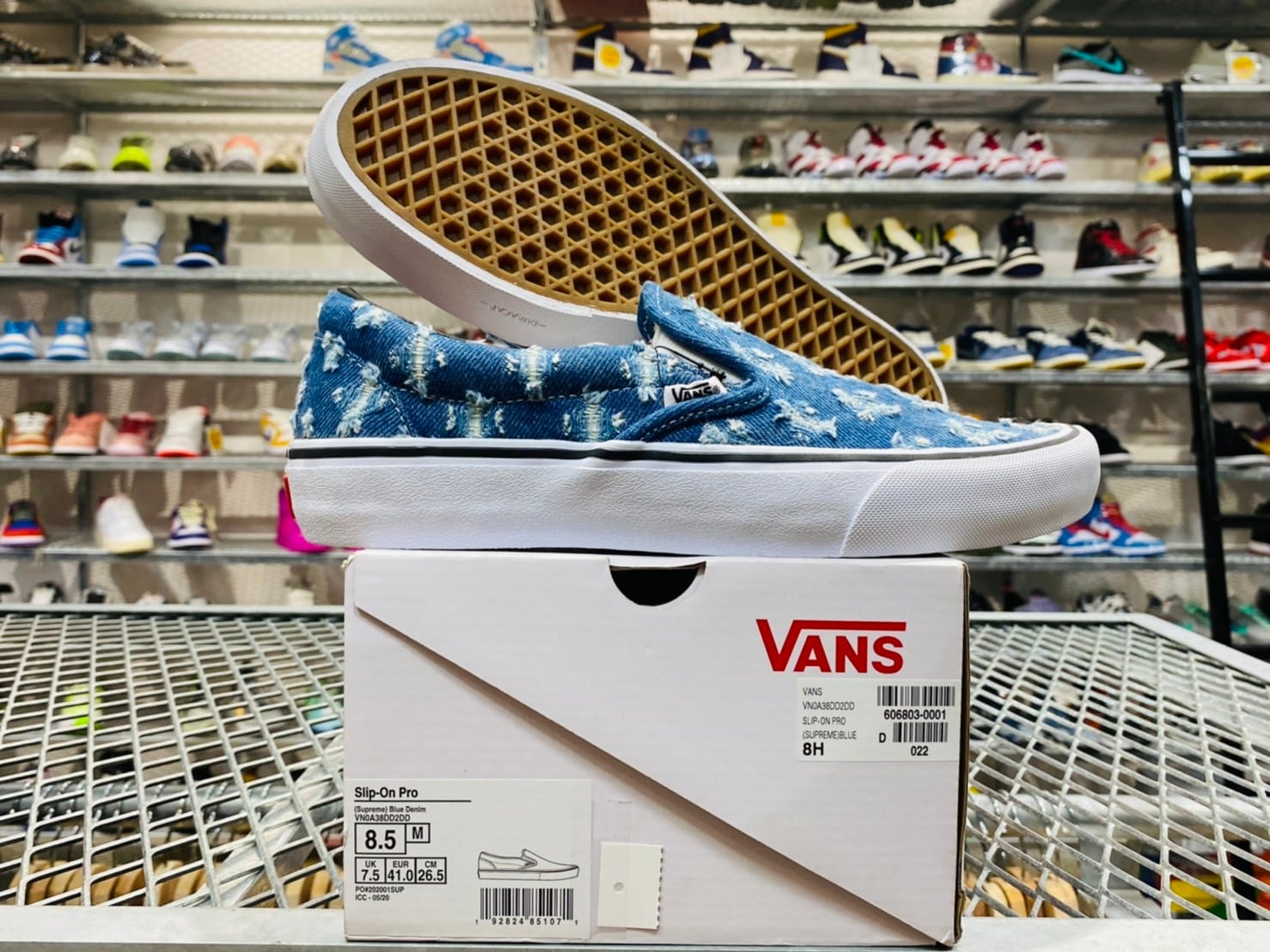 Supreme VANS HOLE PUNCH DENIM Slip-ON Pro 26.5cm 105 8640 | BRAND 
