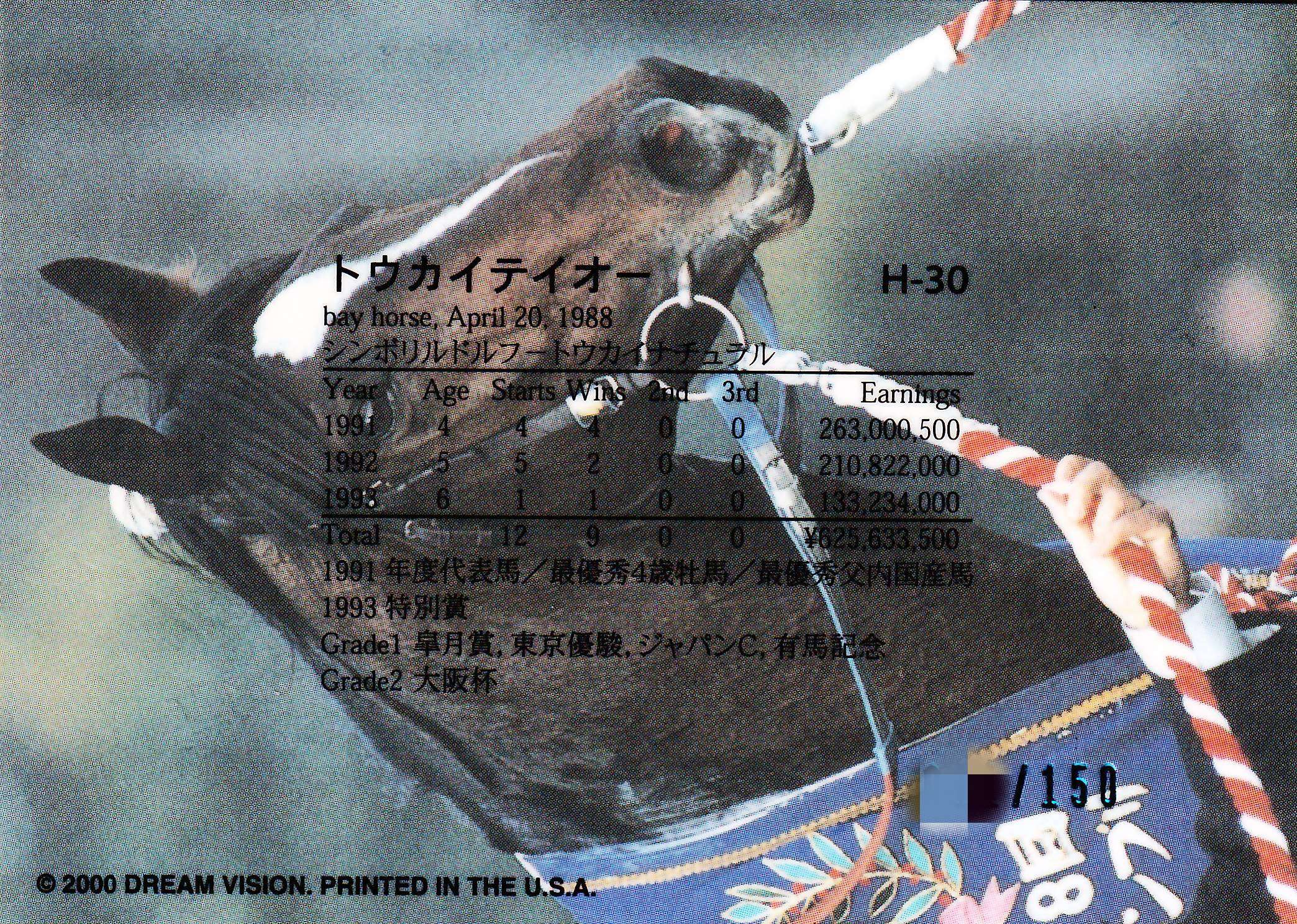 イタミ有り)トウカイテイオー(Glory)「The Victory 2000」H-30