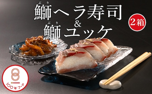 文化庁「100年フード」認定！大月町伝統の郷土料理「鰤ヘラ寿司」&「鰤ユッケ」2箱　