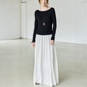 Robe Contrast Maxi Dress F0554