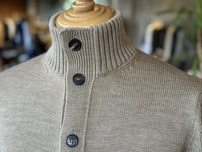 SLOWEAR / ZANONE スタンドカラーニットカーディガン CHIOTO