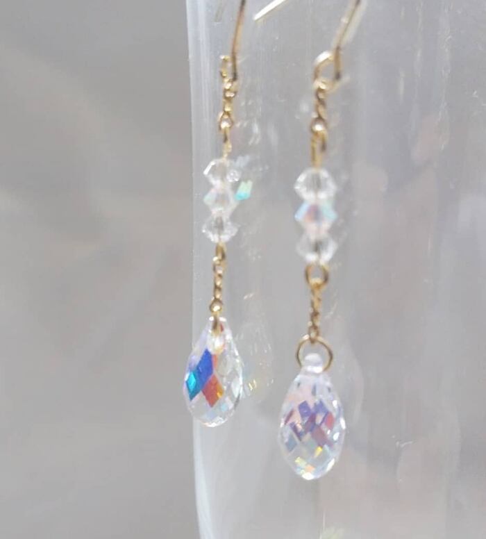 14kgfサンキャッチャーのようなピアス 14kgfサンキャッチャーのようなピアス サンキャッチャーピアス(三連