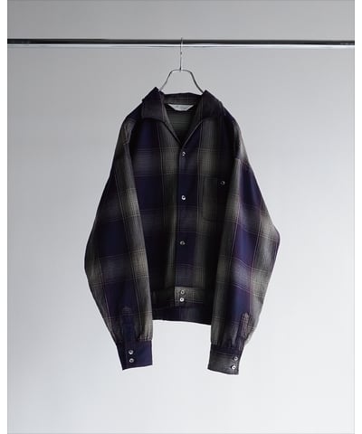 ANCELLM FLANNEL CHECK SHORT SHIRT JACKET