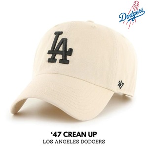 ’47 Brand 「"Los Angeles Dodgers" Clean Up Natural×Black」
