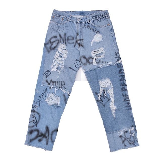 【ZAC VARGAS】graffiti denim PT