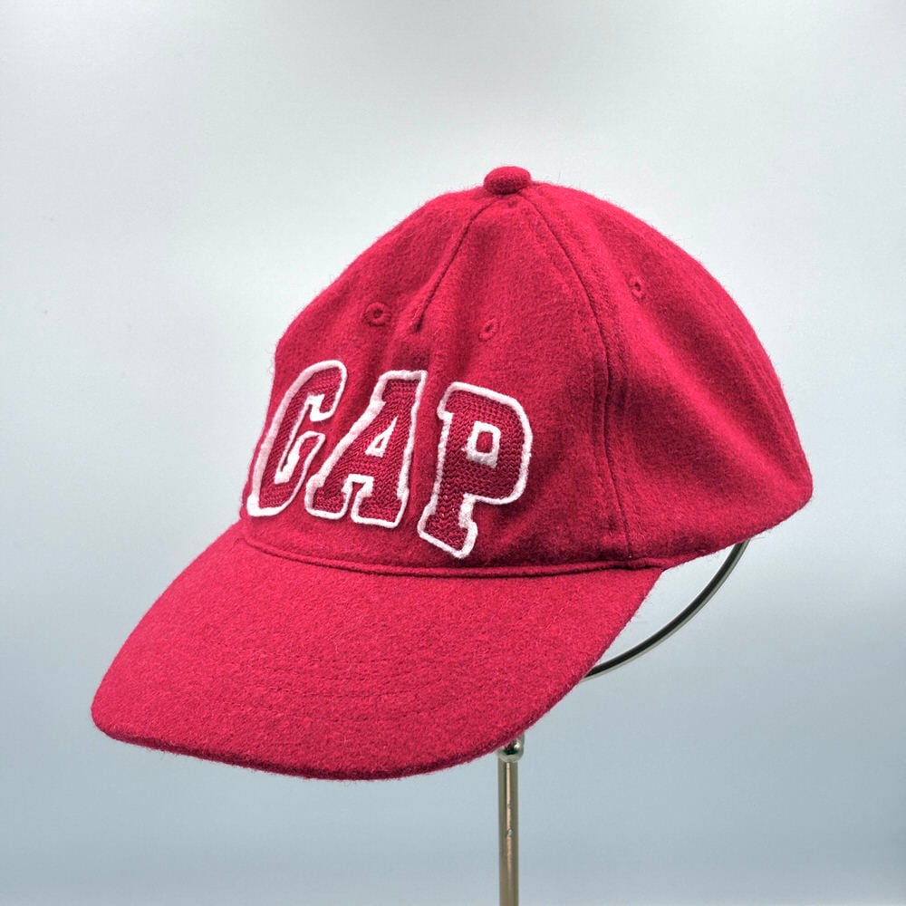 10s GAP ギャップ ビッグロゴ刺繍 ウールブレンド フェルト 6パネル