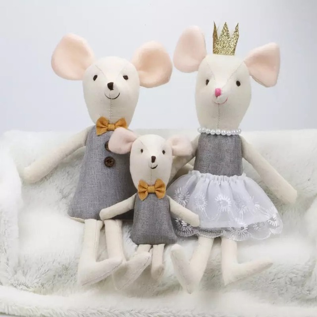 送料無料【予約商品】(00639)　ぬいぐるみ　ネズミ　人形　インテリア　ベビー　出産祝い