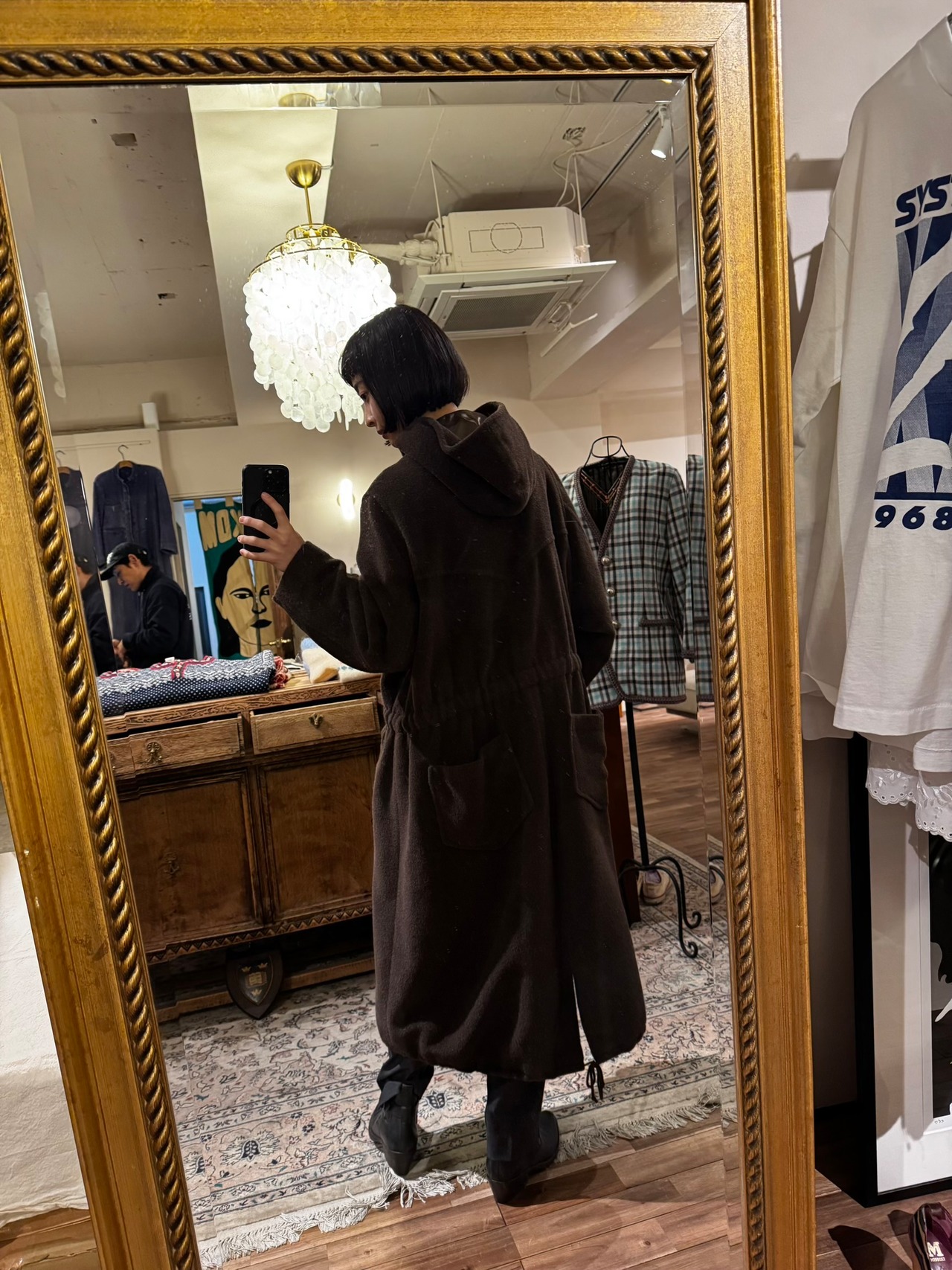 SONIA RYKIEL アルパカ混フーデッドロングコート
