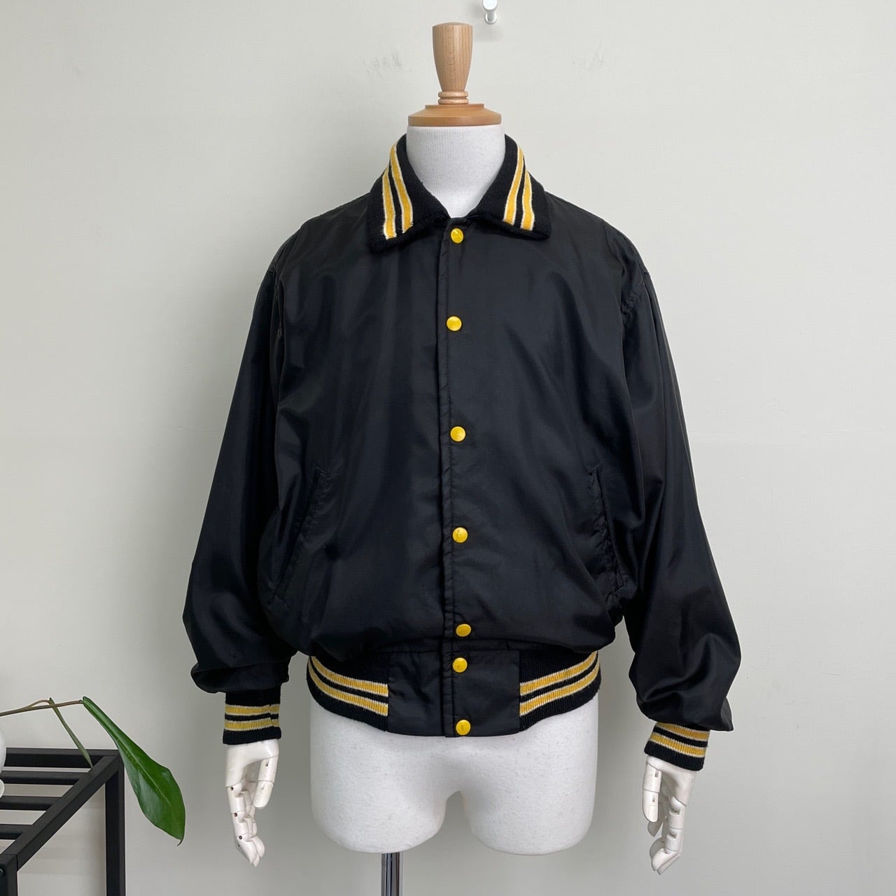 80s 90s USA製 CAT ナイロン スタジャン 黒 ブラック ヴィンテージ