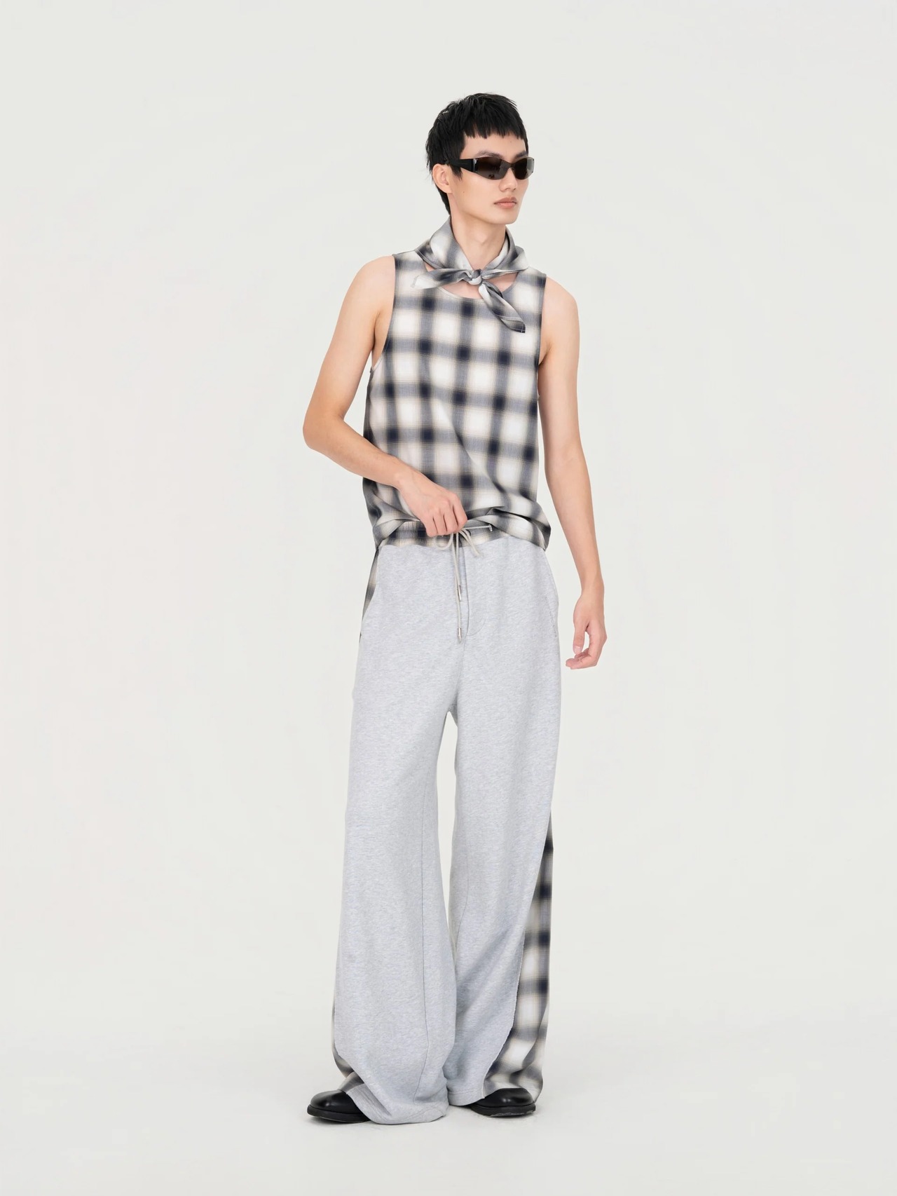 【26SS】Feng Chen Wang フェンチェンワン / Patched panel jersey trousers - 2