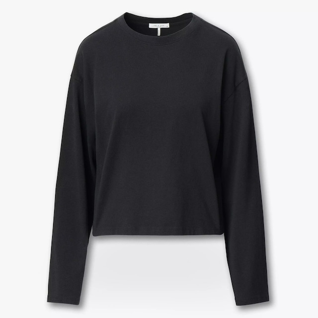 rag&bone　KELLY BOXY LONG SLEEVE TEE　BLACK