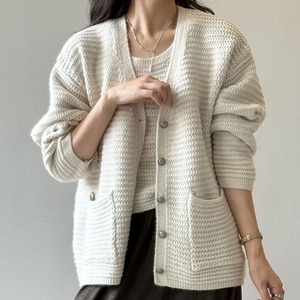 knit cami and cardigan set　102917