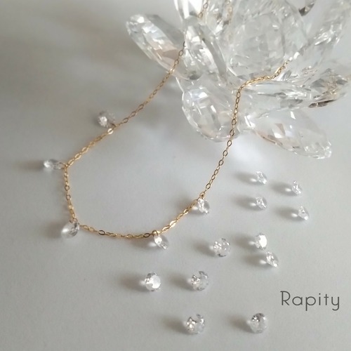 【贈り物♡ご褒美に】14kgf☆ジルコニアクリスタルのネックレス