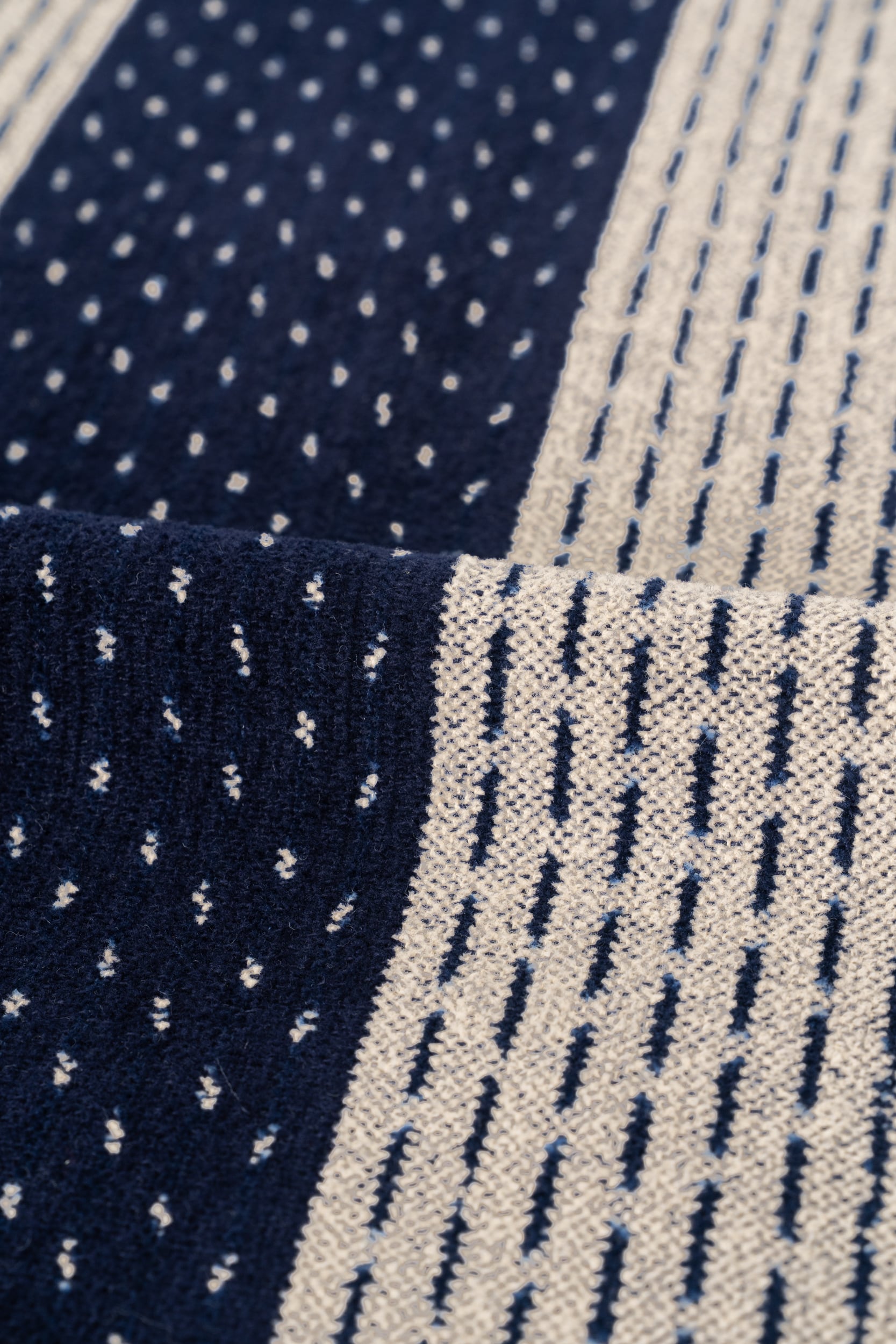 羽織 / 久留米絣 / layout stripe / navy | KIMONO ARCH