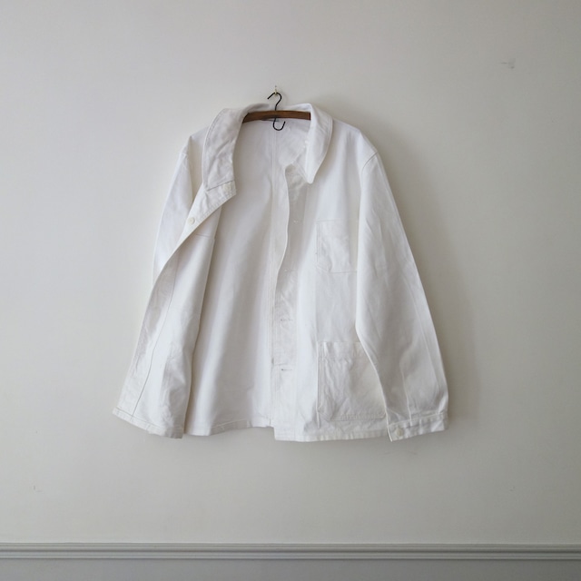 【MADE IN FRANCE】【DEADSTOCK】SANFOR ホワイトワークジャケット "VESTE DE PEINTRE"