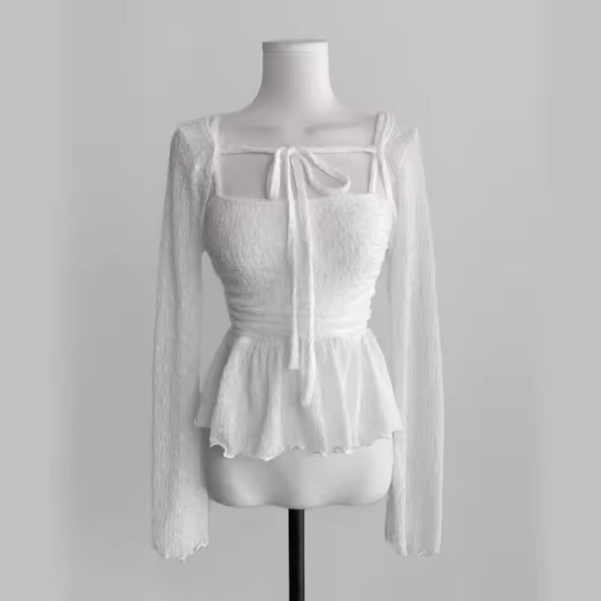 girly sheer cardigan camisole set