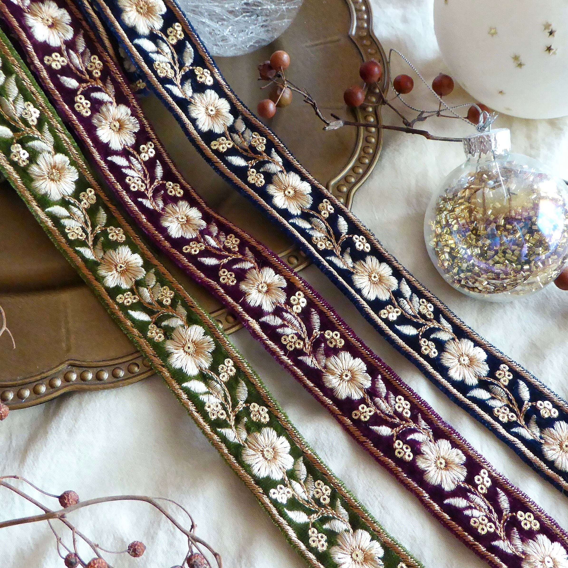 3cm幅 インド刺繍リボン | インド刺繍リボンカット売り「10cm ribbon」