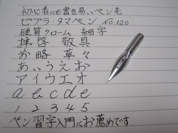 41.替えペン先 【 ゼブラ・タマペン クローム色 №120 】10本 防錆紙
