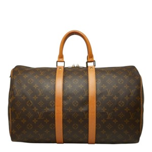 ルイ ヴィトン モノグラム キーポル45 ボストンバッグ トラベルバッグ M41428 ブラウン PVC レザー レディース LOUIS VUITTON 中古