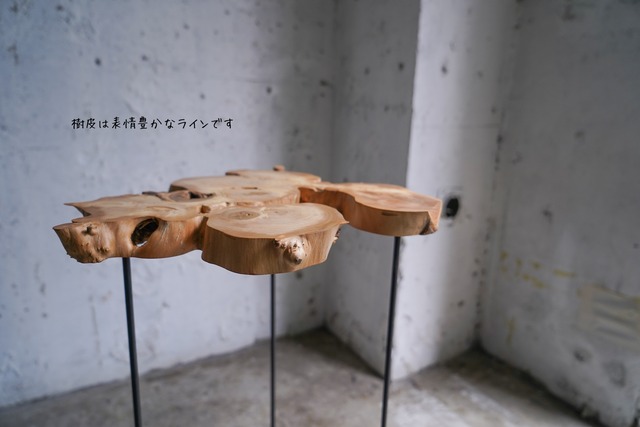 ディスプレイ用テーブル  サイドテーブルにも◎  イチョウ①