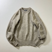 90s USA LANDS’END ウール ニット セーター ランズエンド ベージュ M 古着