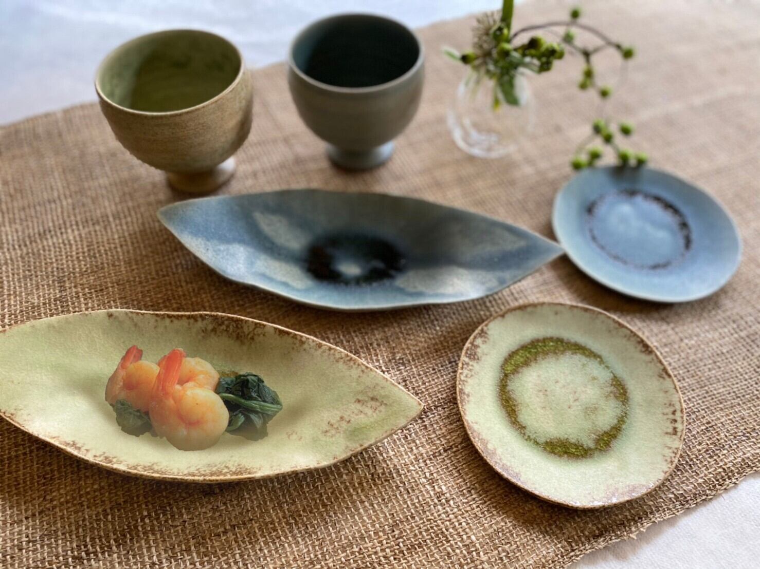 TSUNE 田中恒子　木の葉型 お皿セット 再入荷】葉豆皿(幅 6.5 cm） | TSUNE;田中恒子の器 オンラインストア