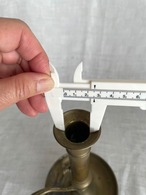 キャンドルホルダー　真鍮製トレー付き　高さ調整可能 19ota27