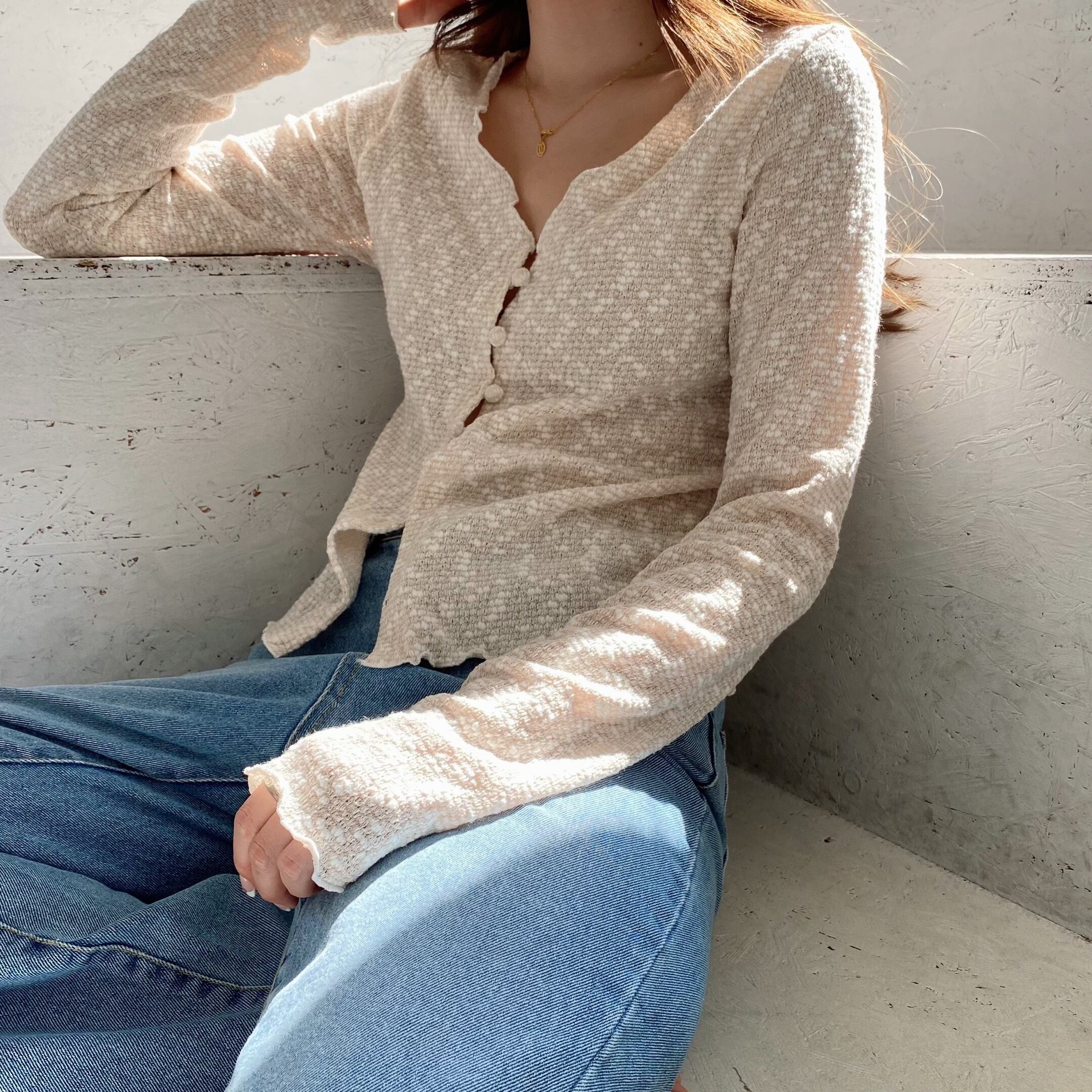 Crin cardigan /beige (3月下旬〜4月上旬頃発送予定)