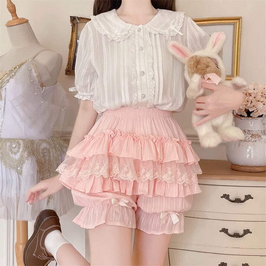 かぼちゃパンツ ドロワーズパンツ コーデ ドロワーズ かぼちゃ パンツ