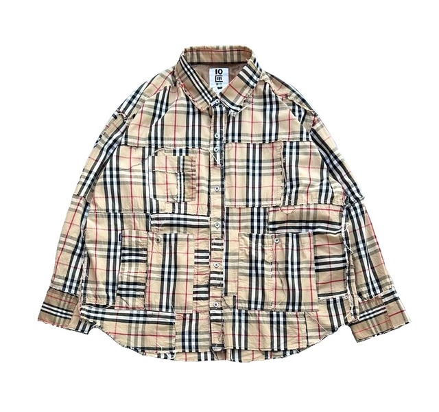 Patchwork novacheck shirt | TENBOX