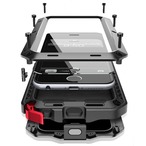 iPhoneX XS ケース アルミ ソフトTPU シリコン 耐衝撃 防塵 衝撃吸収 保護 バンパー メタル