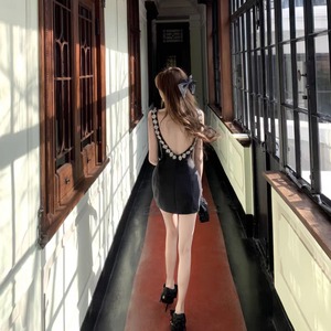 Sparkly back mini dress　260320