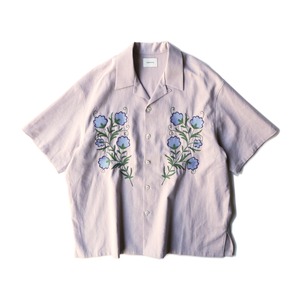 【LAST1】Aloha shirt - Flower embroidery / Pink