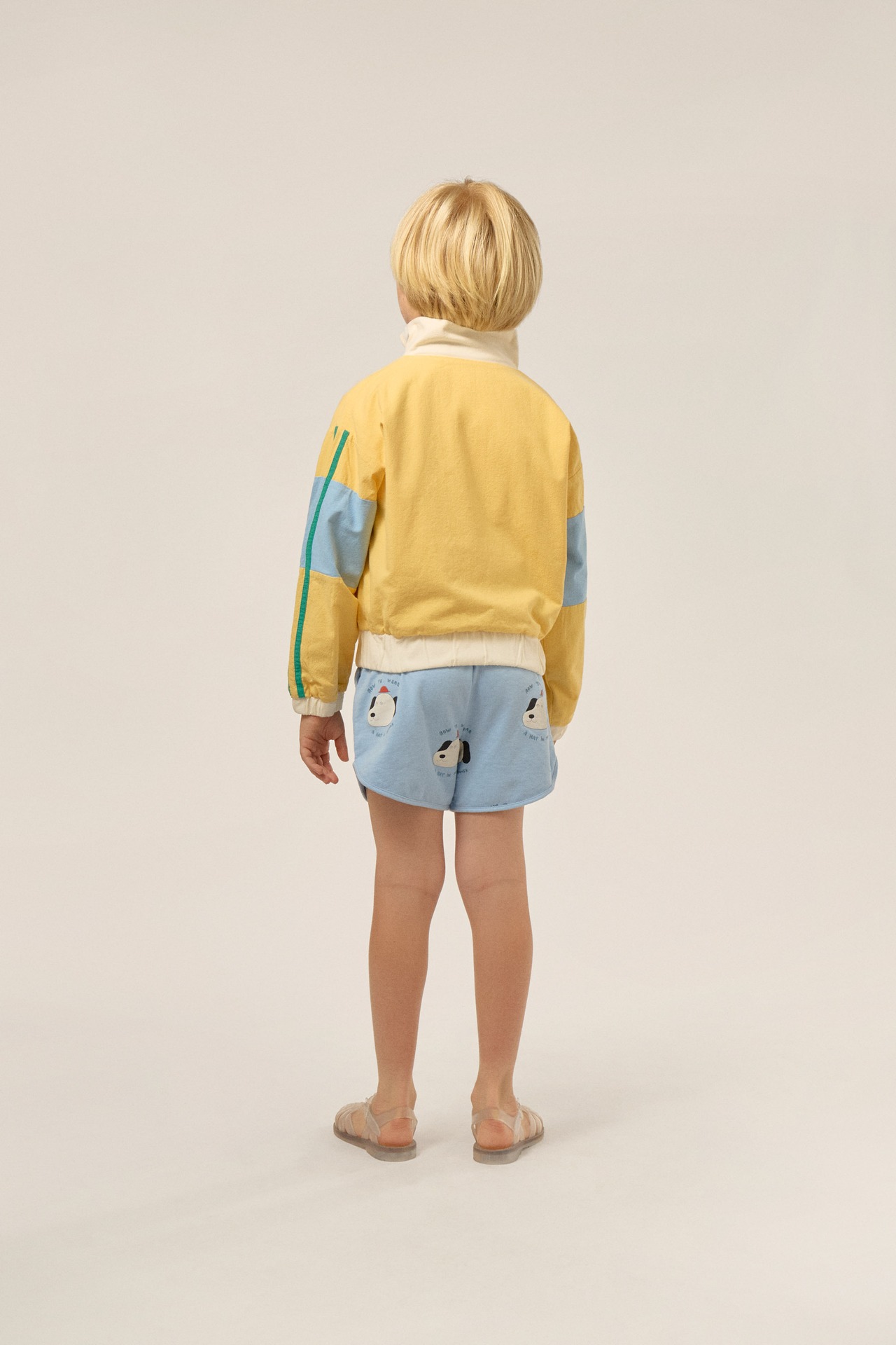 the campamento / Yellow Color Block Kids Jacket
