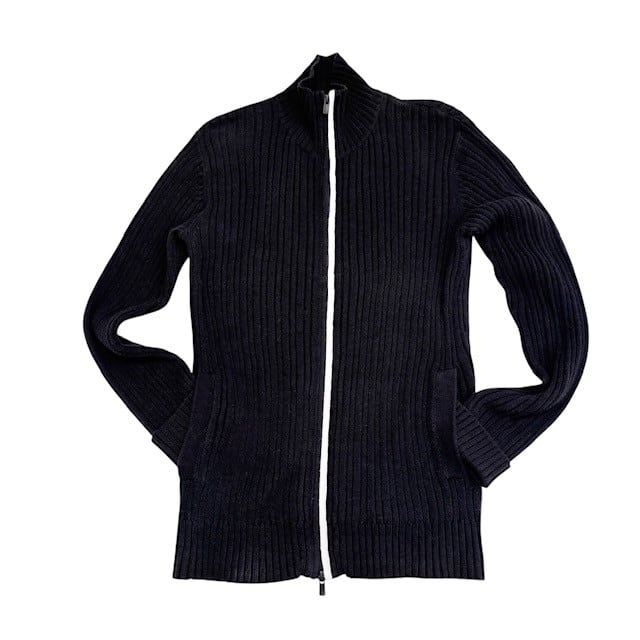 古着 ブラックバレットバイニールバレット ドライバーズニット クリーニング済み 黒 メンズ サイズ2