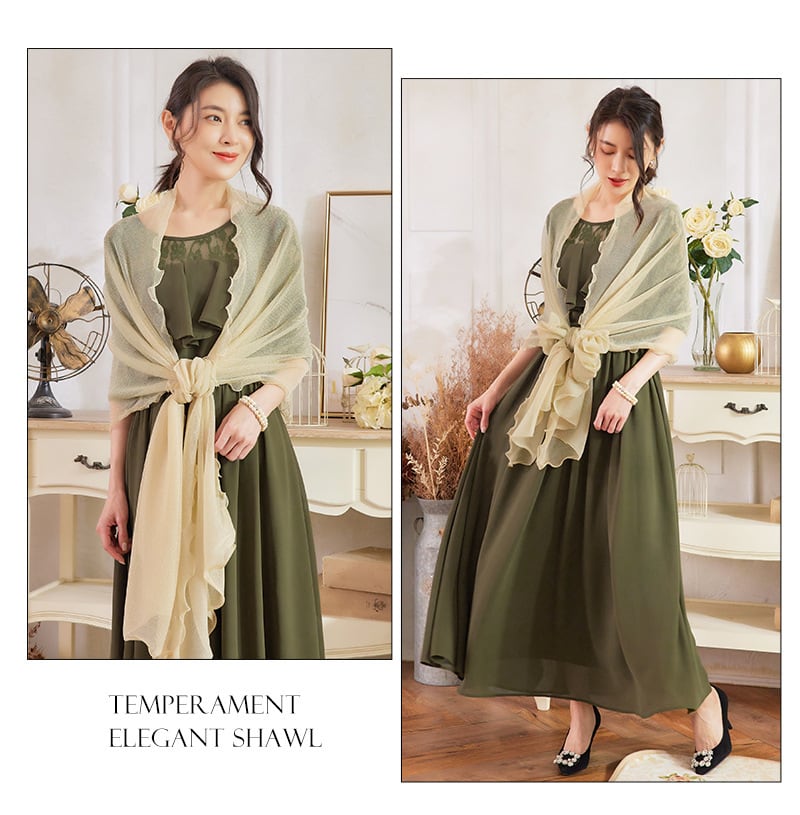 交換無料 即日配送 送料無料 パーティーショール ロング 大判 4way