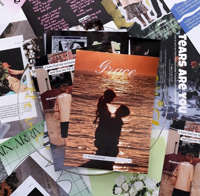 コラージュ素材 トルソー柄タグ型ペーパー♡