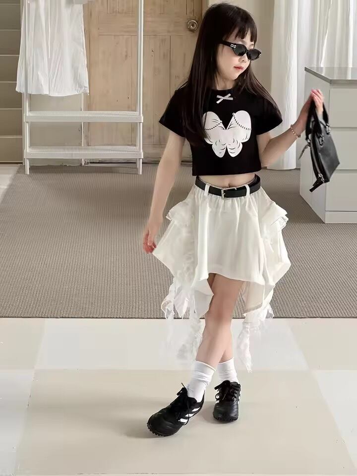 ベルト付きサイドロングスカート