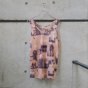 Mesh Printed Journal Tank Top