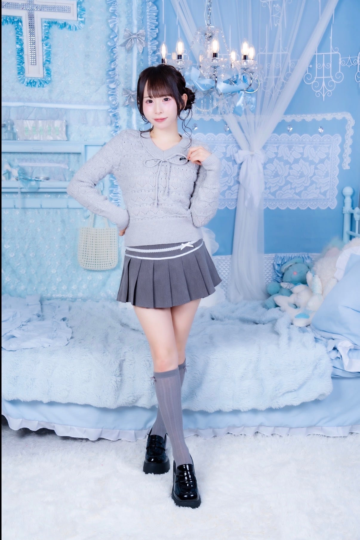 Sweet Ribbon Pleats Skirt