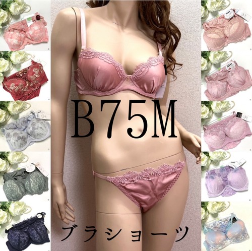 ＼Bカップ特集☆／【B75Mブラ＆ショーツ】アンダー75cm Mショーツ 大きいサイズ 下着 フリージア