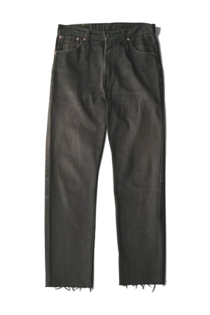 90's "Levi's" #521 Over-Dye Black Cotton Denim Trousers Made in UK