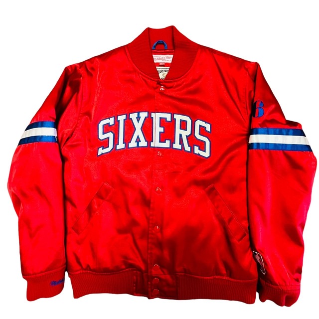 【NBA】Mitchell & Ness◉SIXERS◉スタジャン★着用感L相当