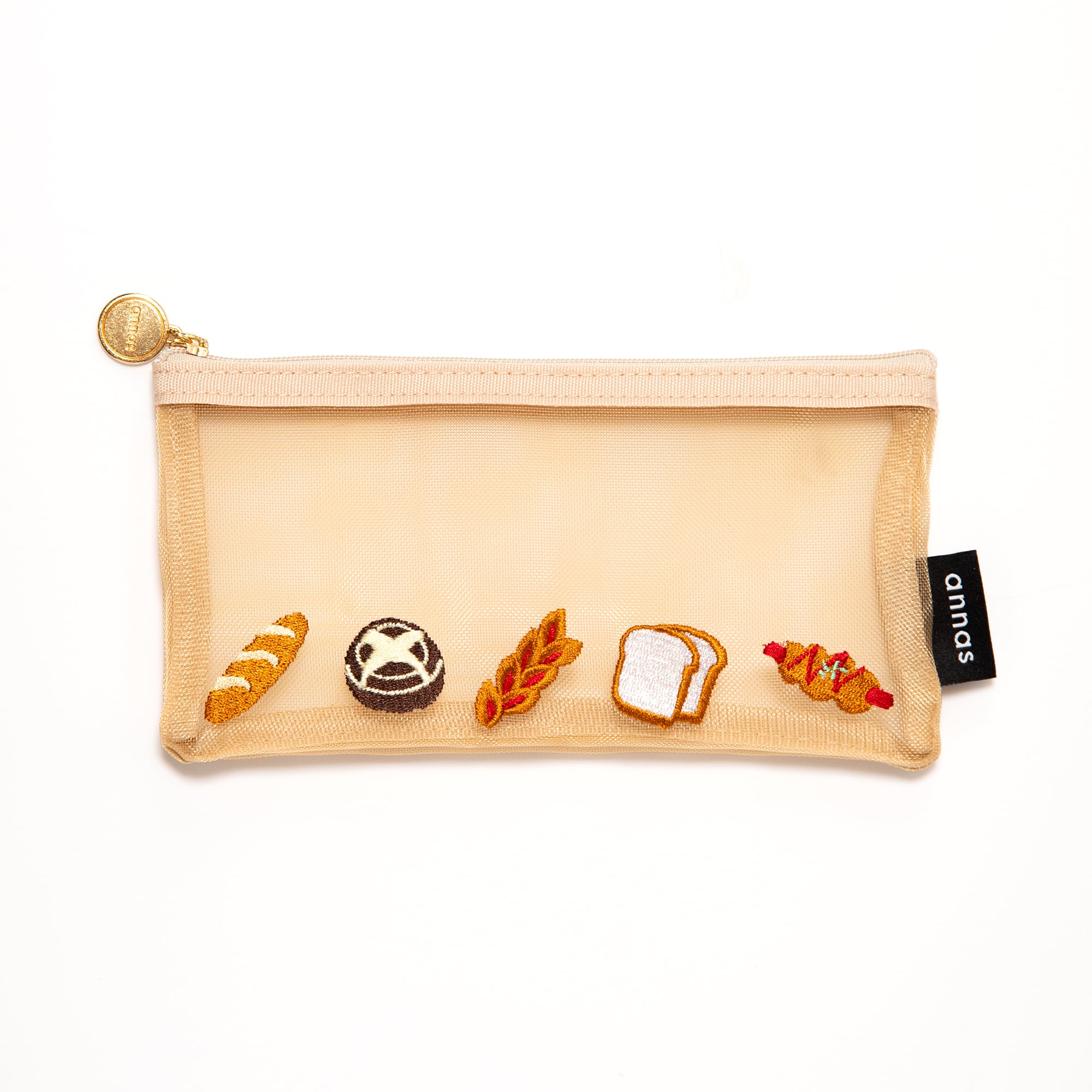 annas刺繍文具】刺繍メッシュペンポーチ｜パン | Net store アンナとラパン