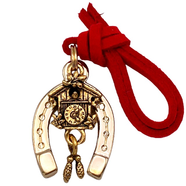 ◆幸運の馬蹄アクセサリー◆　鳩時計（ハトドケイ）　「家庭運・永遠の幸せ・良い時を刻む」