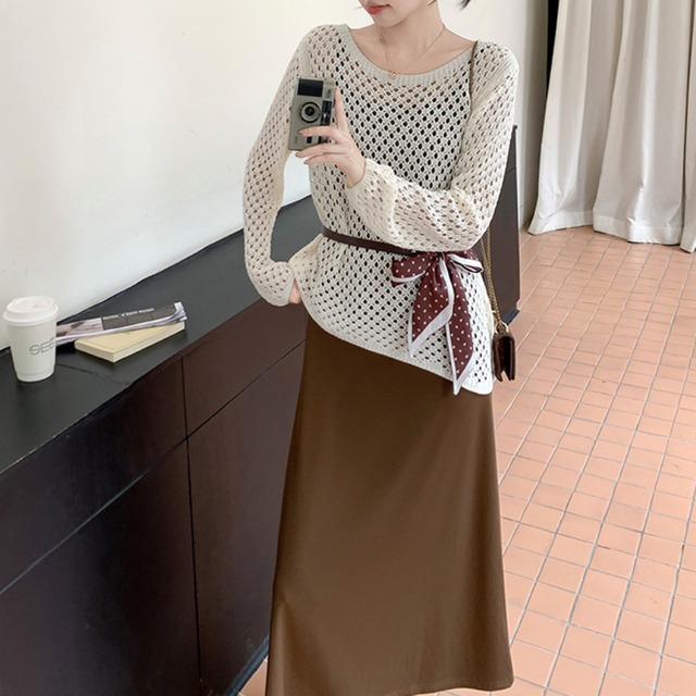 146cm〜　ガナッシュが好きなメッシュキャミワンピースセット