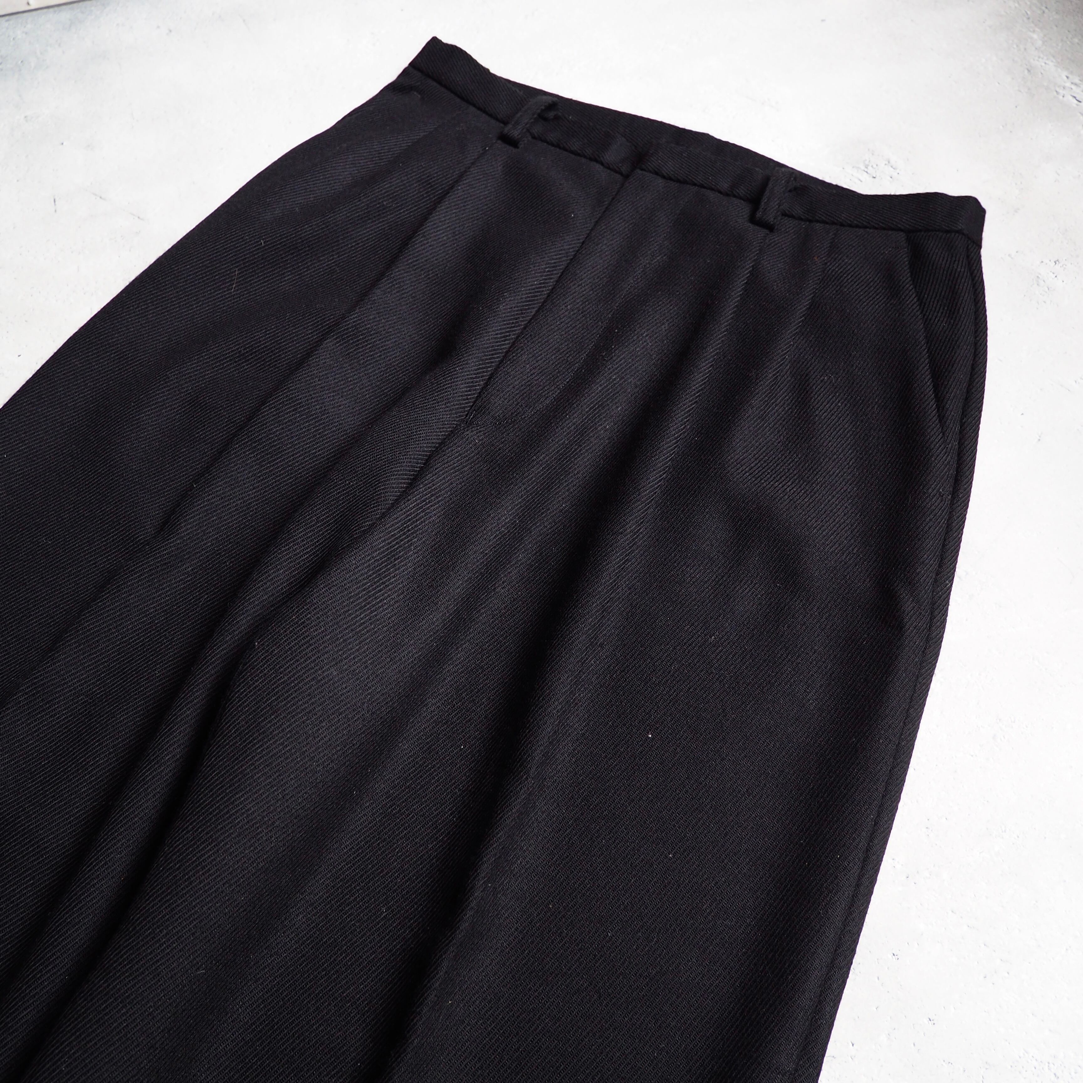 " the Sakaki " ” 極上 ” Black Beautiful Silhouette Wide slacks Pants