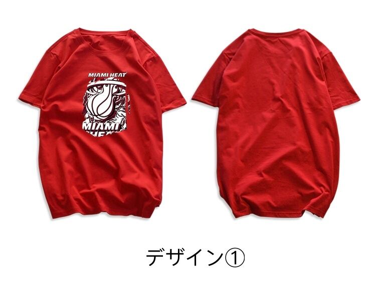 【トップス】MIAMI HEAT なバスケットボール半袖Tシャツ 22004141351J