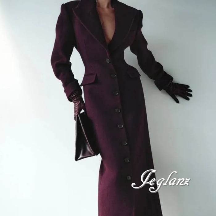 2色 ニット ロング丈 コート ワンピース 2way 襟付き ボタン ♪(MB427)τ