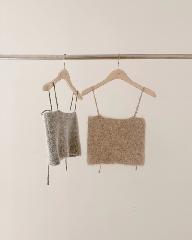 (予約) ounce / Hairy alpaca bustier knit 2color